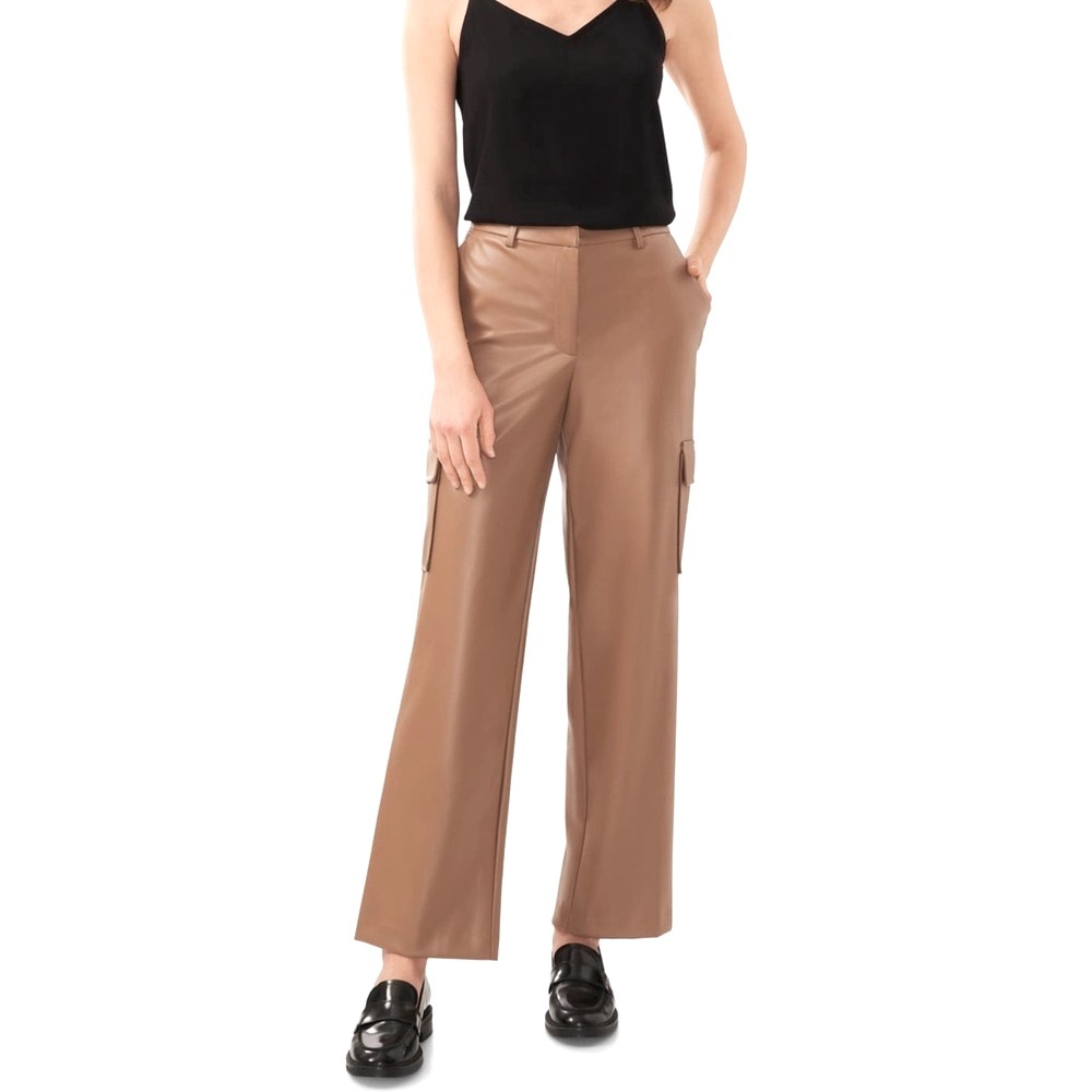 NWT Halogen Faux Leather Cargo Pants